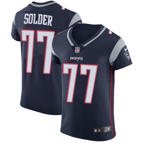 Nike Patriots #77 Nate Solder Navy Blue Team Color Men's Stitched NFL Vapor Untouchable Elite Jersey